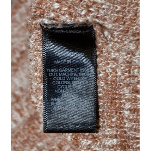 Express Ladies Brown Zip Shawl Collar Sweater Size M Cotton Warm Casual - Picture 13 of 14